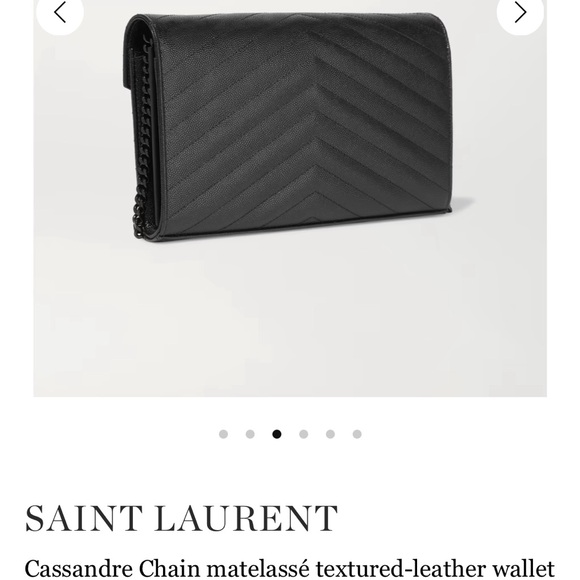 Yves Saint Laurent Monogram Large Wallet on Chain, Grained Leather - Picture 7 of 14